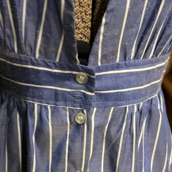 Urban Outfitters Blue and White Striped Maxi Dress - Picture 4 of 7